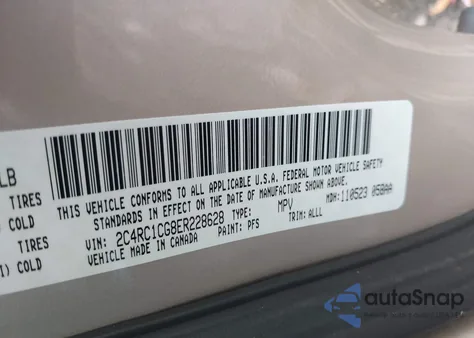 2014 Chrysler Town & Country Touring-L from USA, damaged, VIN 2C4RC1CG8ER228628